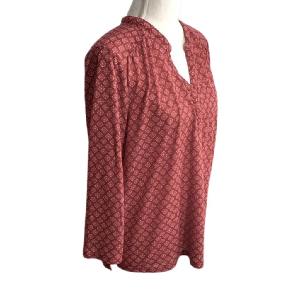 Red Patterned Women's Top